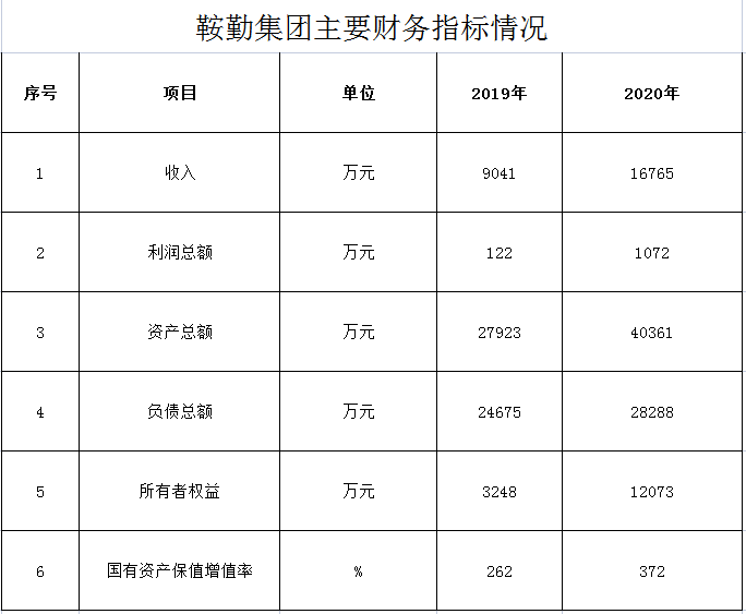 老街腾龙集团2019年度-2020年度财务指标情况